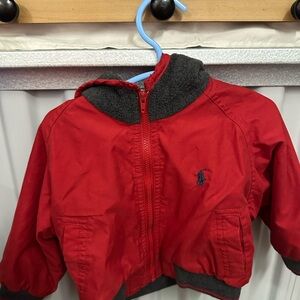 Ralph Lauren Boys Red Jacket with Gray Trim